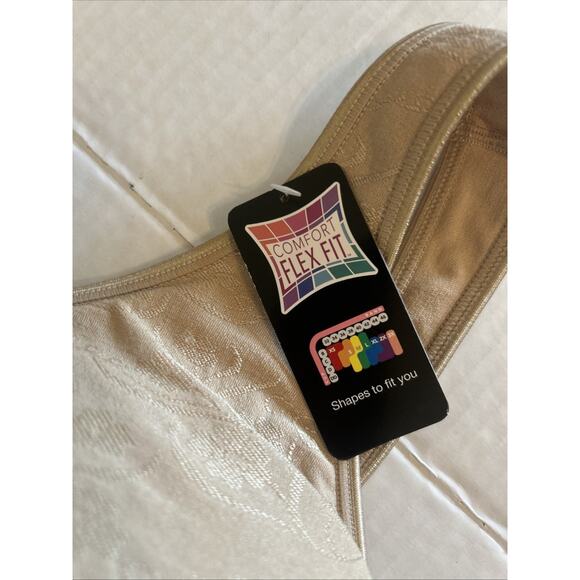 Bali Womens 2XL Nude Bra Comfortflex Seamless Shaping Wireless V-Neck Padded NWT - Picture 3 of 8